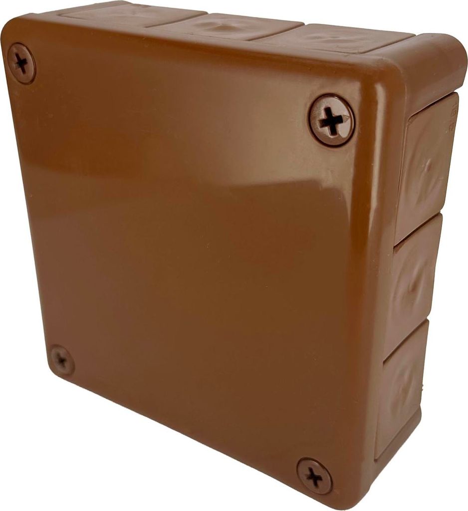 Aufputzdose 118x118x46 IP55 12 Einführungen Gummidurchführungen braun VP-51 EDO777930 EDO Technic