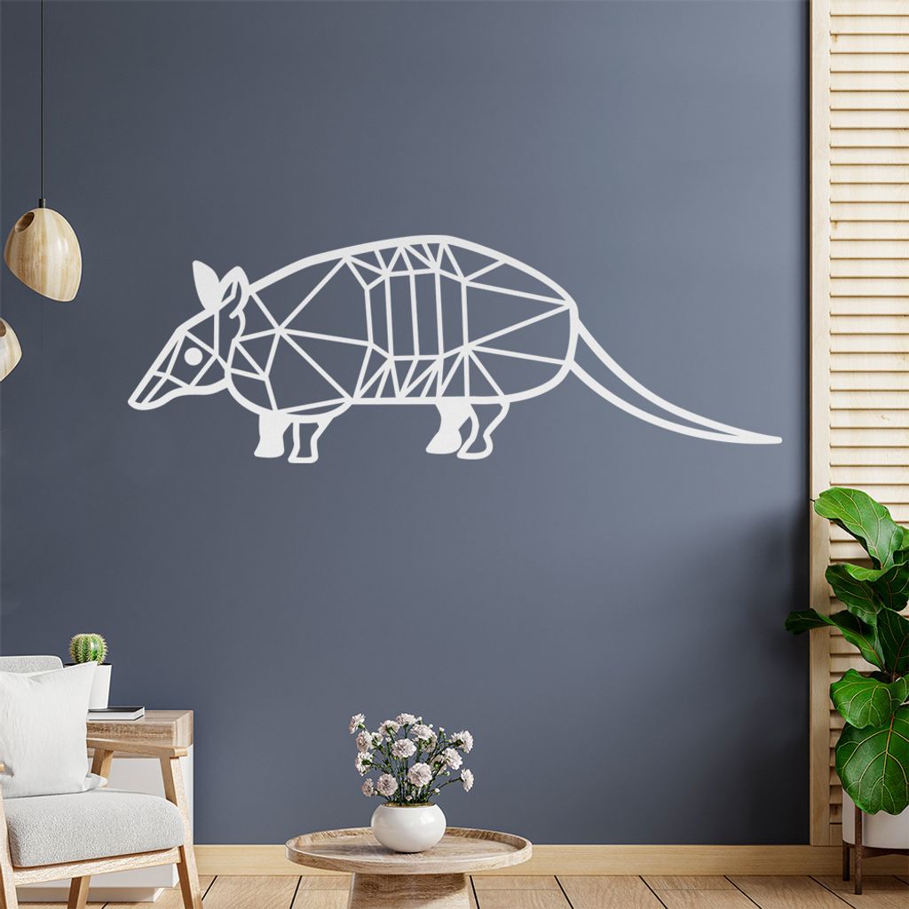 Gürteltiere Polygon Wandtattoo Wandaufkleber Wall Sticker - Dekoration, Küche, Wohnzimmer, Schlafzimmer, Badezimmer