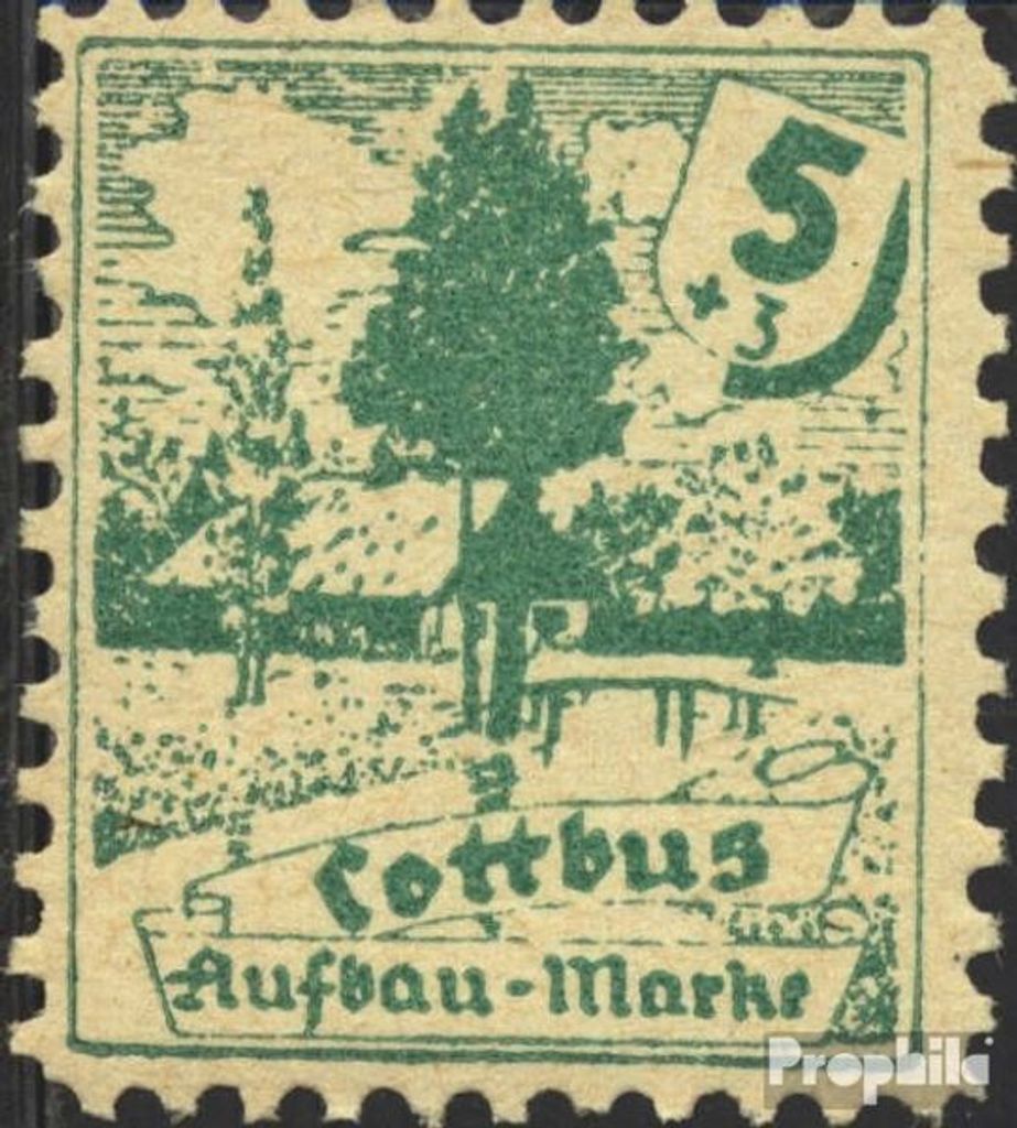 Briefmarken Cottbus 1945 Mi 4w postfrisch Wiederaufbau