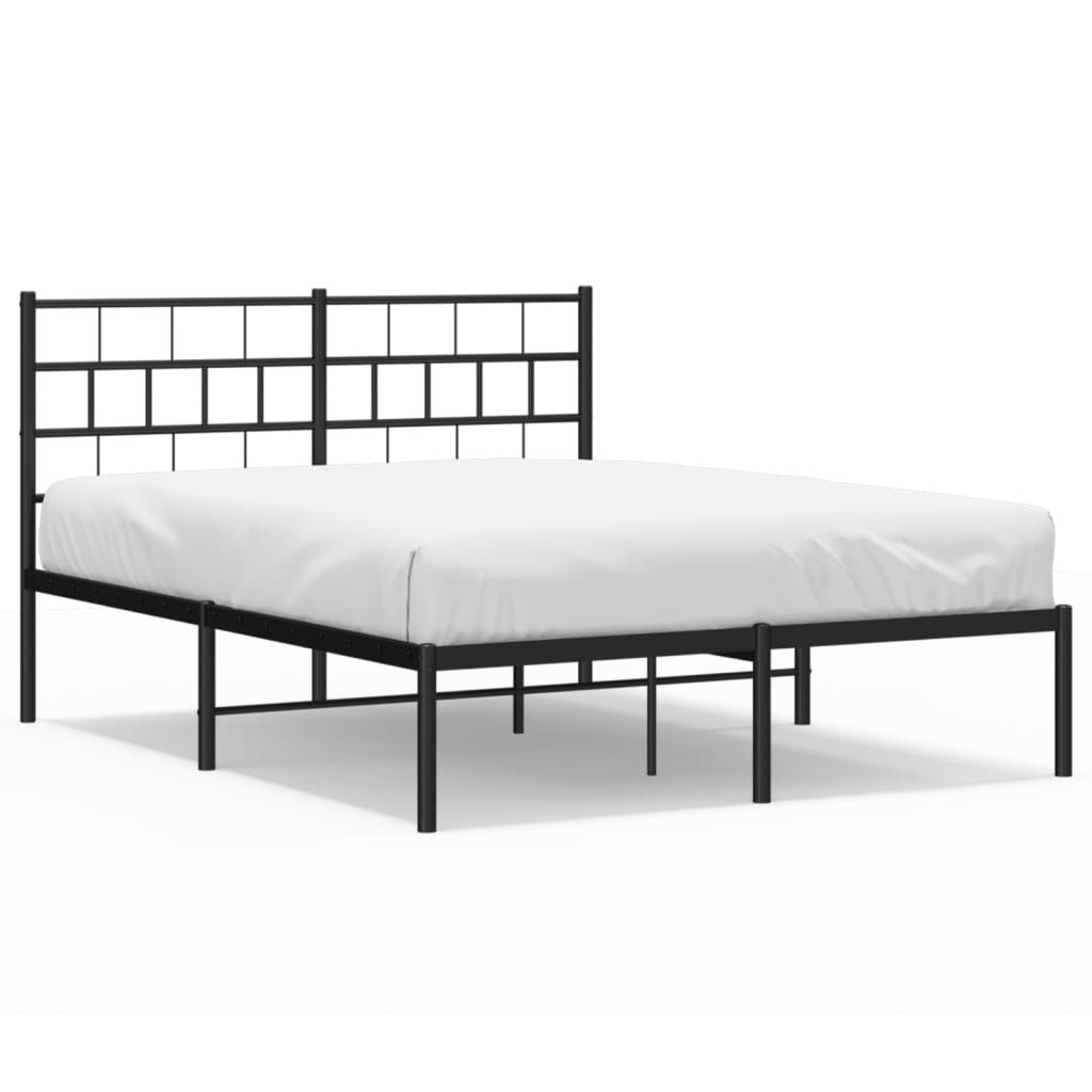 (Robust Möbel)Bettgestell/Doppelbett ️Hochwertiges - Polsterbett Erwachsene/r /Kind - mit Kopfteil - Metall Schwarz 120x200cm - Klassische B...