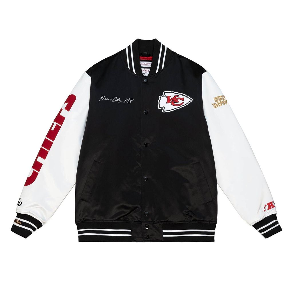 Kansas City Chiefs NFL Mitchell & Ness Team Origins Varsity Satin Jacke-XL