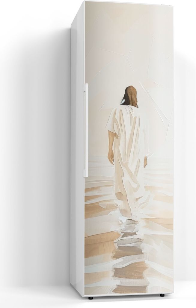 DEQORI Magnetmatte Kühlschrank beschreibbar 60x190 cm 'Schritte des Friedens' Magnetfolie