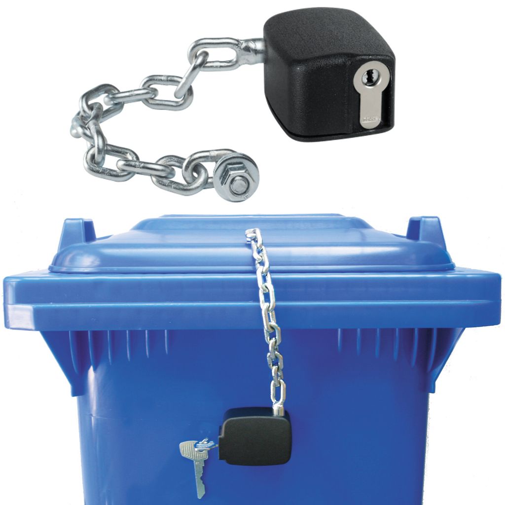 Kettenschlossverschluss für Müllcontainer 80L - 1100L