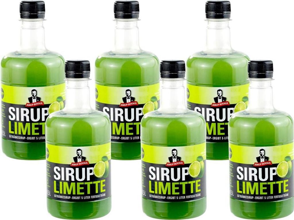 6x Sirup Royale Limette Getränkesirup 0,5 L EW Drinks Produktbild 