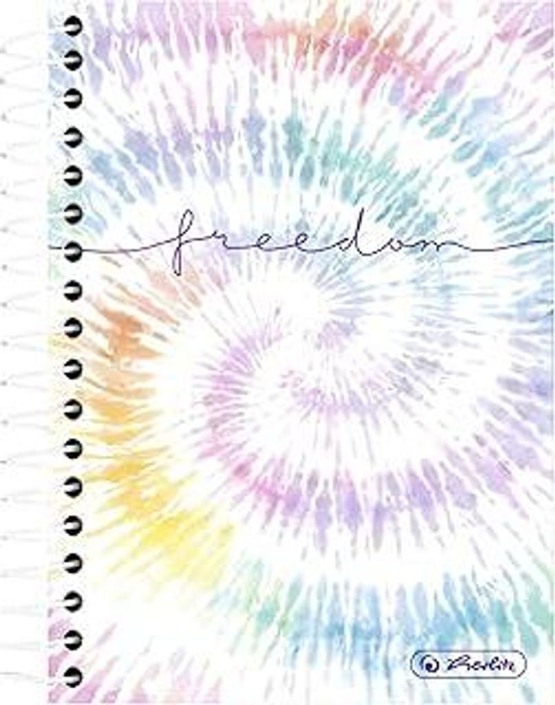 Herlitz Spiral-Notizbuch A6, kariert, 200 Blatt, Motiv: New Batic Freedom
