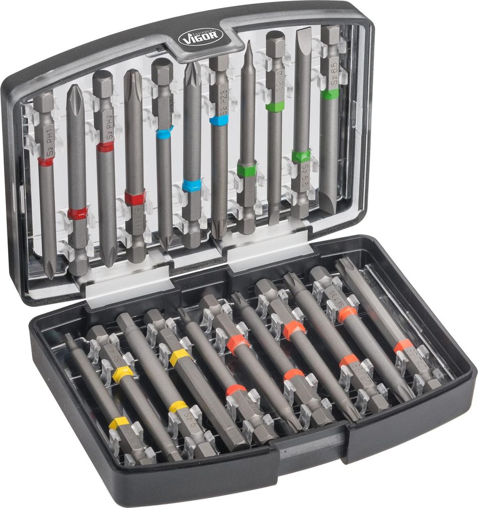 VIGOR Bit Box V6068 1/4" Schlitz Profil, Innen Sechskant Produktbild 