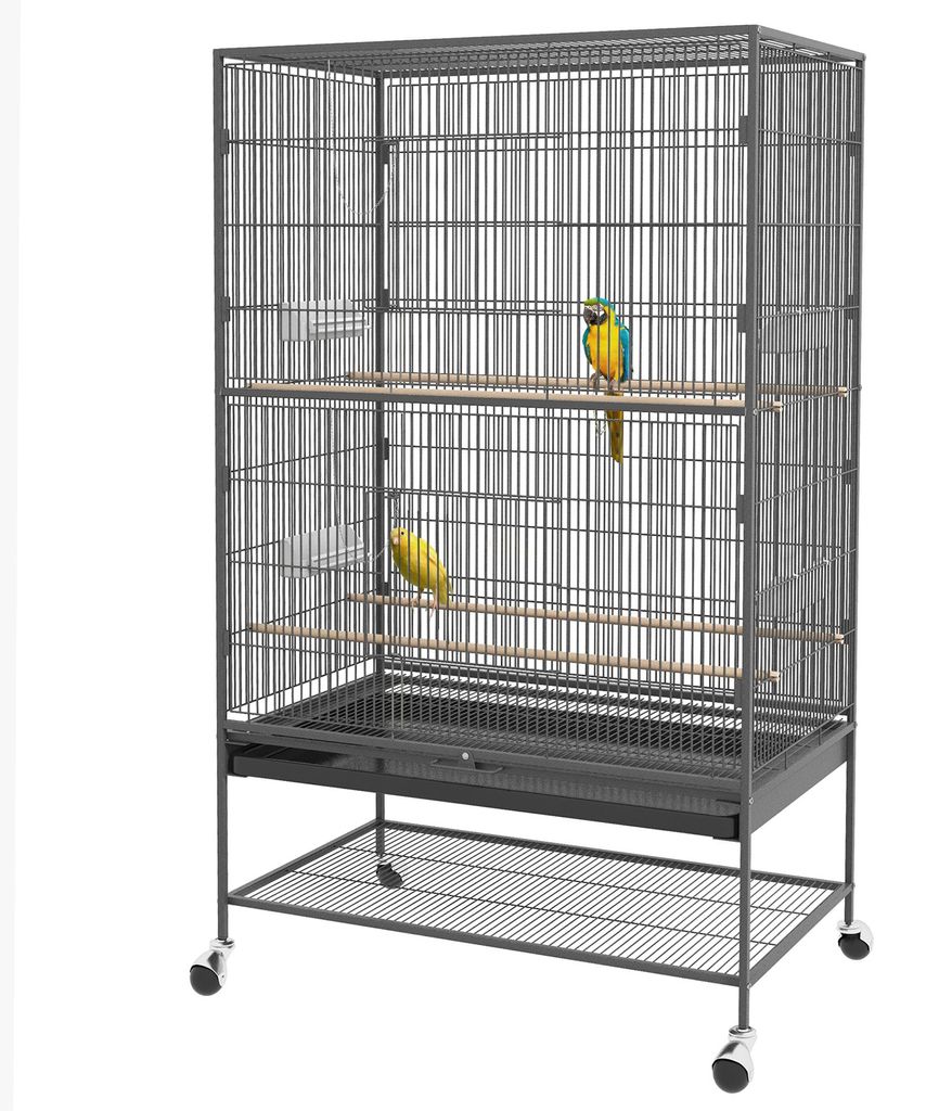 PawHut klietka pre vtáky Vogelbauer s bidlami, domček pre Obrázok produktu 