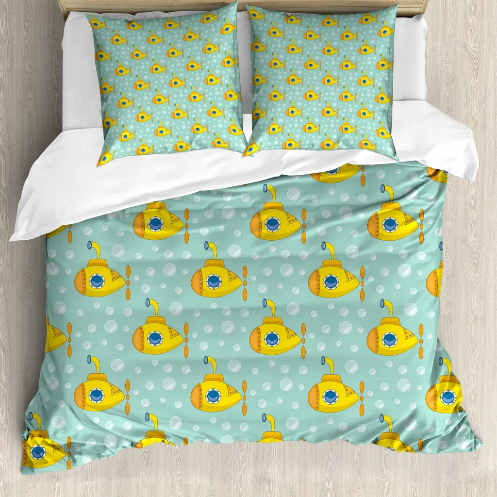 Copripiumino Giallo Sottomarino ABAKUHAUS 200x200 Antiacaro