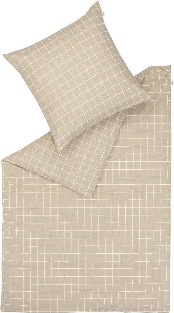 SCHÖNER WOHNEN Bettwäsche-Garnitur Just Farbe sand Größe 135x200+80x80 cm