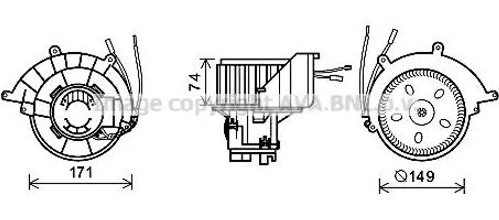 Réparer la ventilation Astra G H - Moteur chauffage AVA OE 1845003