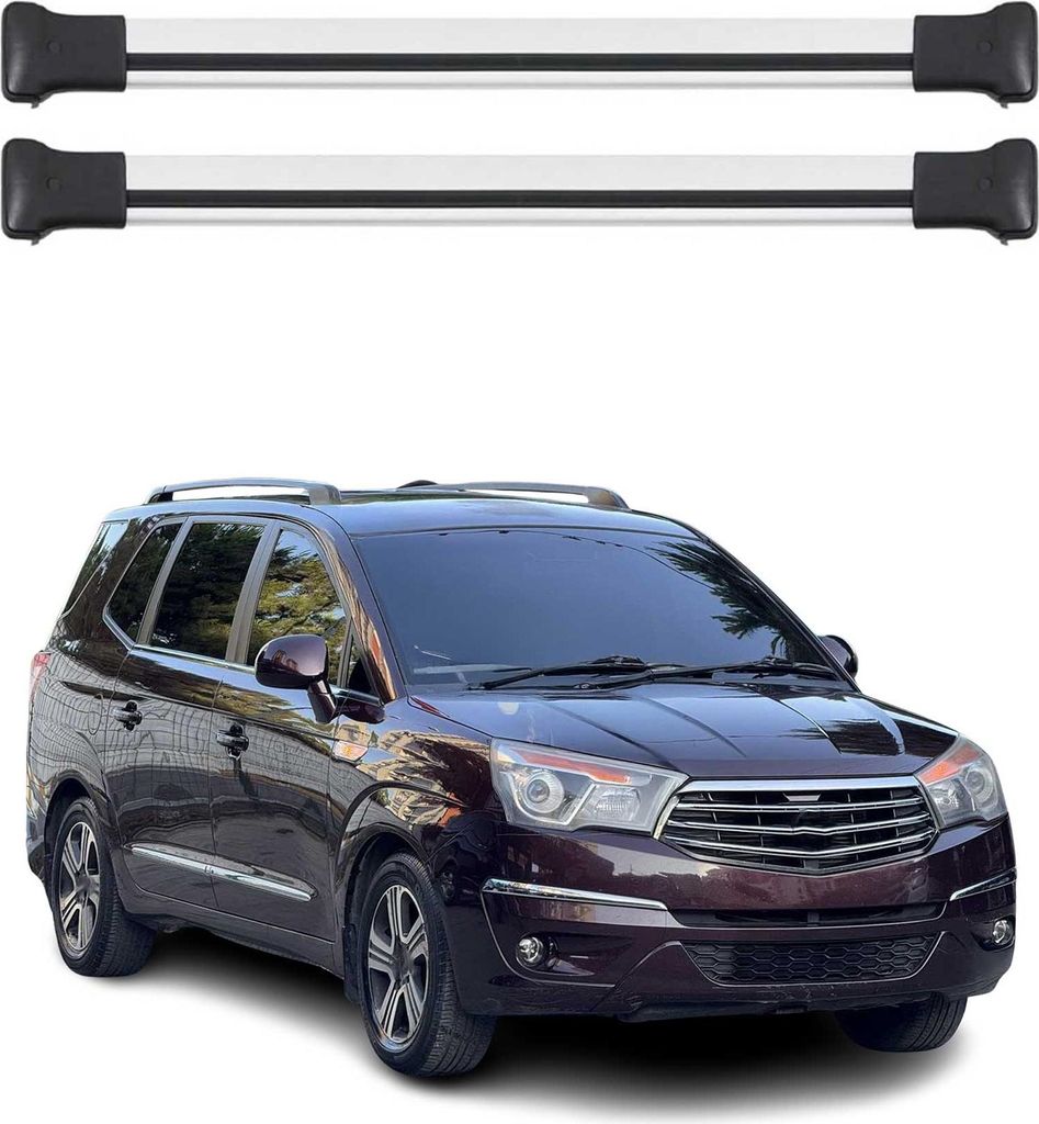 Dachträger Grundtäger für Ssangyong Rodius 2013-2019 75kg Aluminium Grau 2tlg