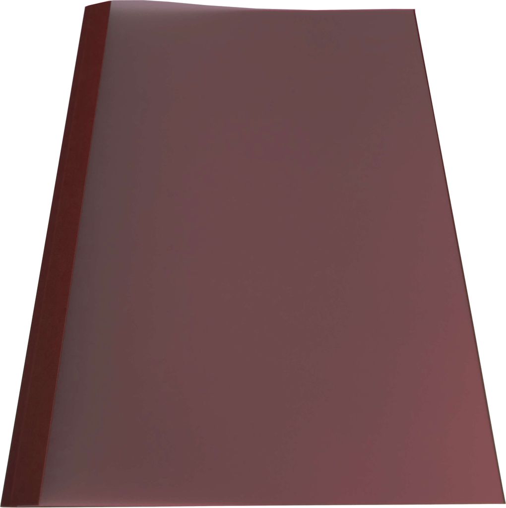 POV Premium Thermobindemappen, 270g/m², Leinenstruktur, bordeaux, satinierte Folie, 16 mm (für 141 - 160 Blatt 80g/m² Papier)