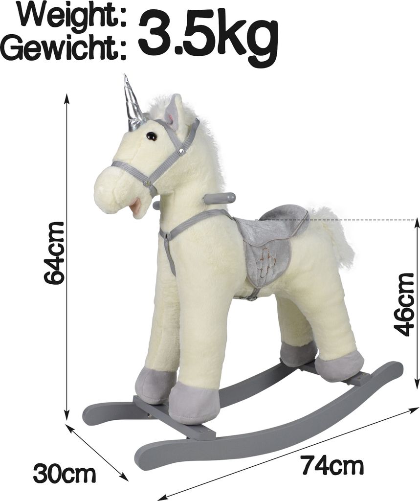 Infantastic® Schaukelpferd - Silbernes Einhorn, ab 1 Jahr, Produktbild 6