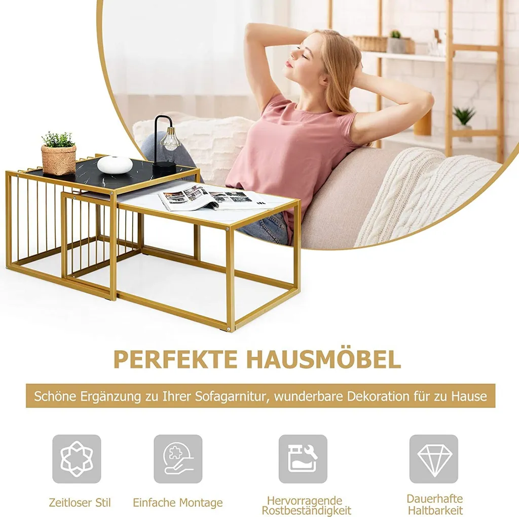 Table d'Appoint Stable et Modulable SETUAL pour Petits Espaces Design - 3