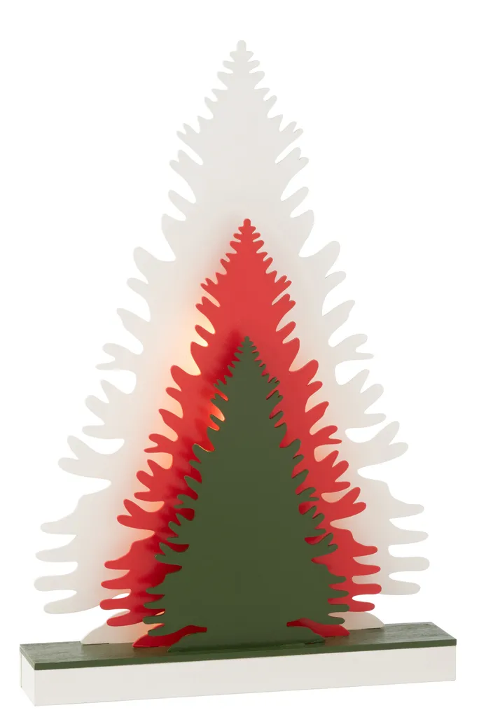 Arbres Décoratifs en Bois et LED Blanc Chaud - Collection Hiver J-Line