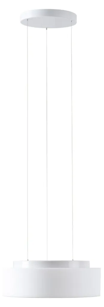 Suspension LED IP40 18W 3000K OSMONT ERIS LE2 en verre opale blanc