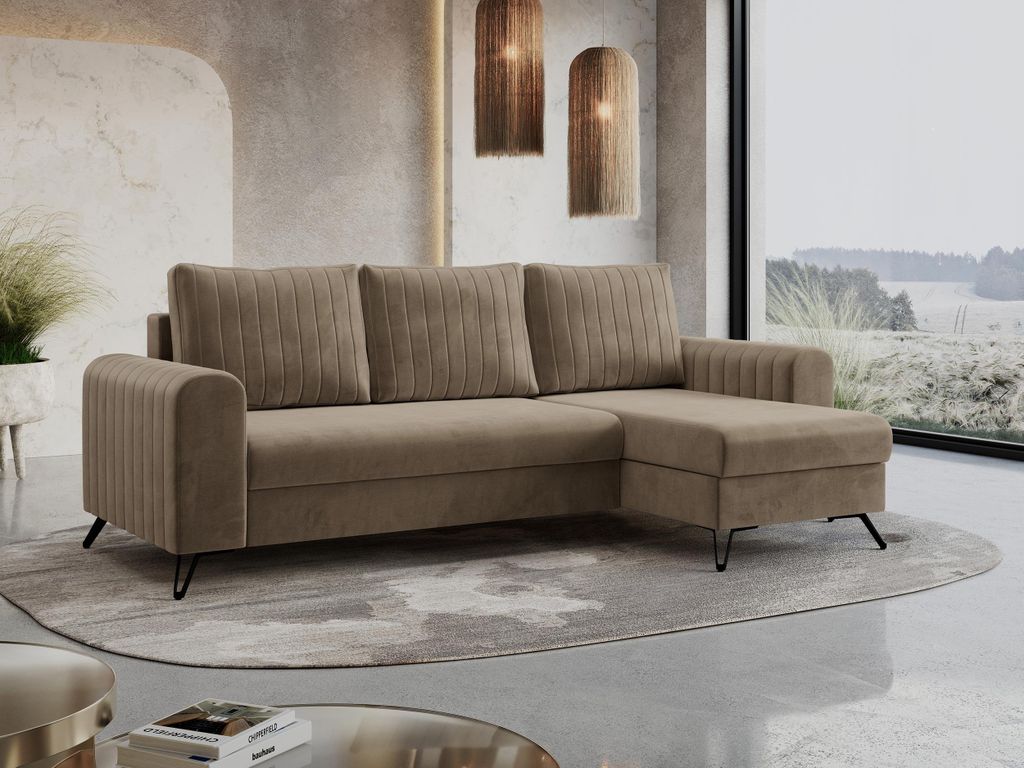Ecksofa L-form, Bettsofa mit Schlaffunktion, zwei Produktbild 