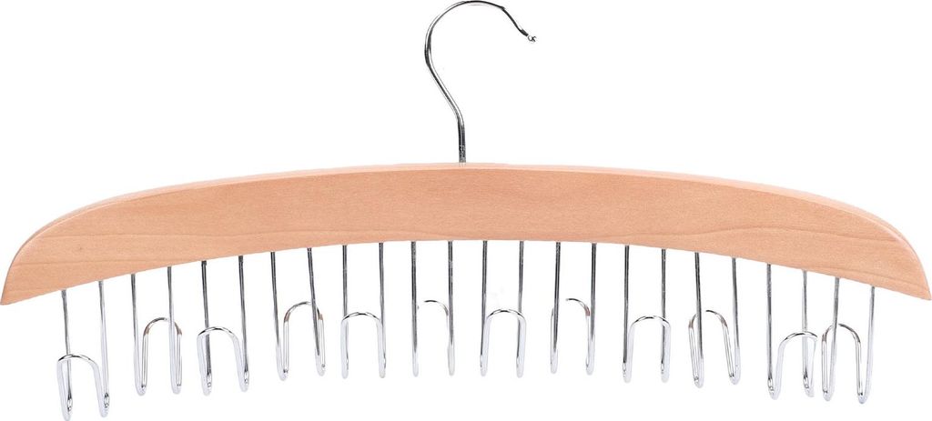 Gürtelaufhänger, großes Fassungsvermögen, platzsparend, multifunktionaler Holz-Organizer für Krawatten, Hüte, Unterwäsche, 12 Haken, Farbe