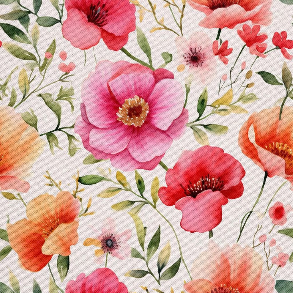 OUTDOOR DEKOSTOFFE OXFORD - Motiv Blumen I DX5378