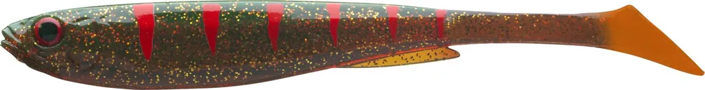 Leurre Daiwa Prorex Slim Shad Motor Oil Tiger UV 7,5cm pour carnassier