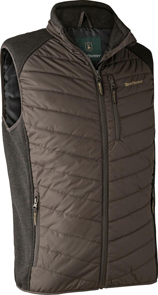 Deerhunter Moor wattierte Weste Herren, mit Strick (Brown Leaf) Größe XL