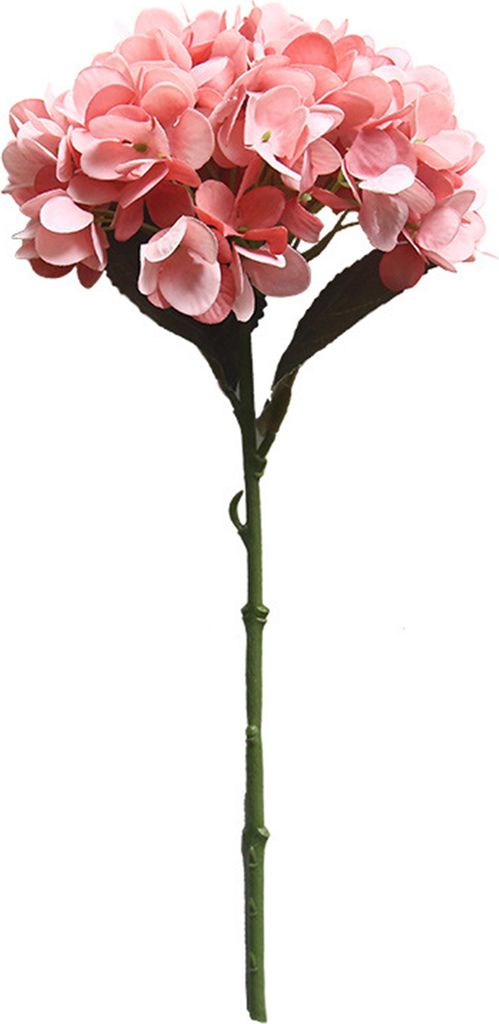 DIY gefälschte Hortensien Frischwecker UV-resistente blühende Blütenblätter Simulation Blumenheimdekoration-Heißes Rosa