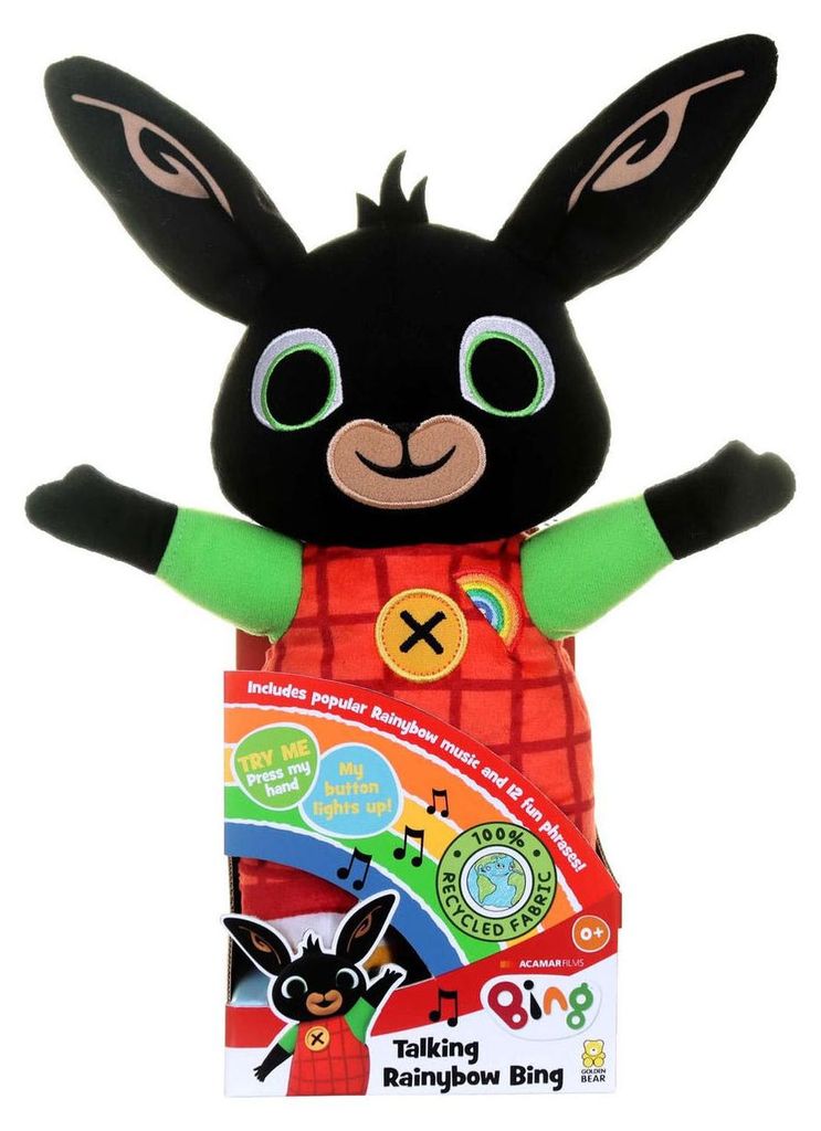 Peluche Spectron Bing « Arc-en-ciel parlant » avec lumières Image du produit 