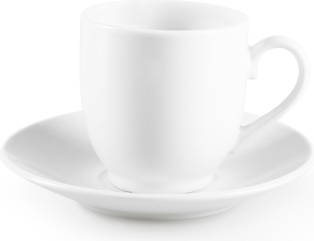 Excelsa set von 6 espressotassen mit untertassen Simple porzellan 10 cl weiß