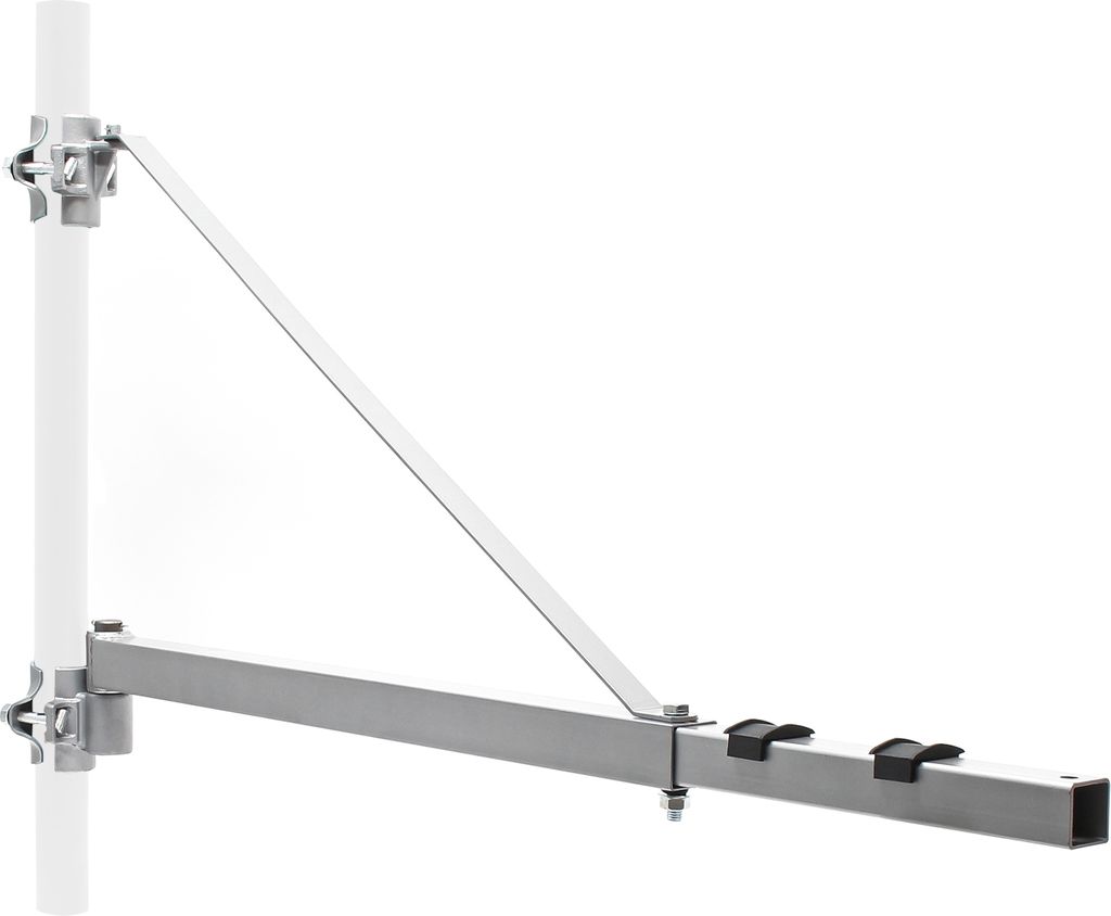 Wiltec Schwenkarm für Verladeleuchte bis 600 kg, Halterung für Arbeitsleuchte mit 110 cm Ausladung, schwenkbarer Arm für Beleuchtung der Laderampe
