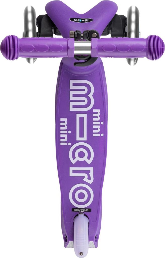 Micro Kinderroller Mini Micro Deluxe faltbar LED lila Produktbild 