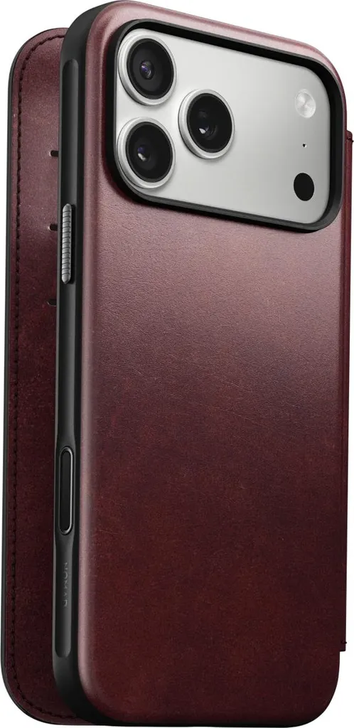 Coque iPhone 17 Pro Max Cuir Horween et Boutons Aluminium Recyclé - 11