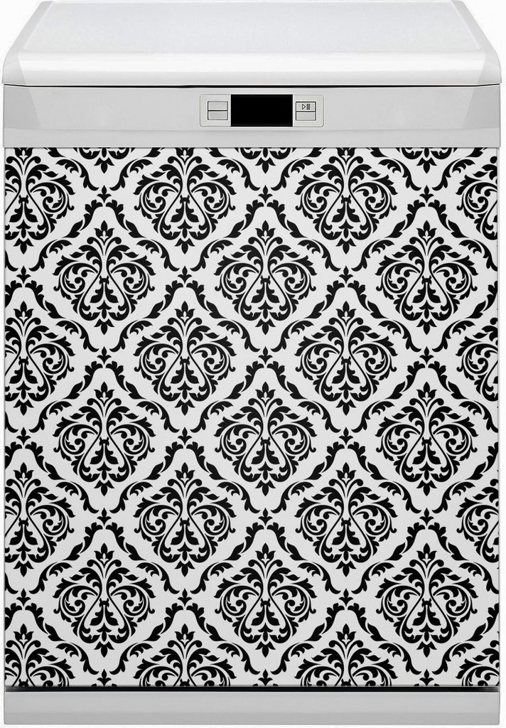 Magnete Dekorative Magnet Folie für Geschirrspüler 60x70 cm Küche - Damast
