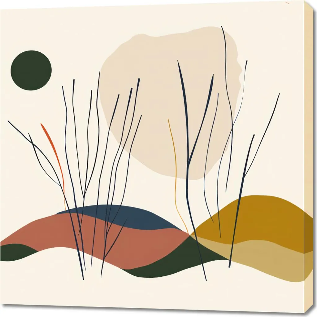 Décoration murale 90x90 cm Murmure du vent pour ambiance zen et épurée