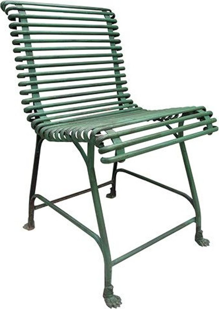 Casa Padrino Gartenstuhl aus Schmiedeeisen - Verschiedene Farben - Jugendstil Garten Möbel
