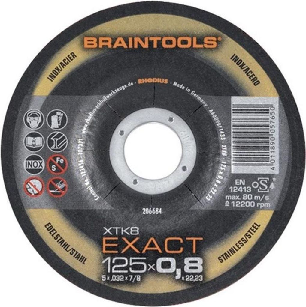 Rhodius XTK 8 206684 Cutting disc (straight) 125 mm 1 pc(s) Immagine del prodotto 