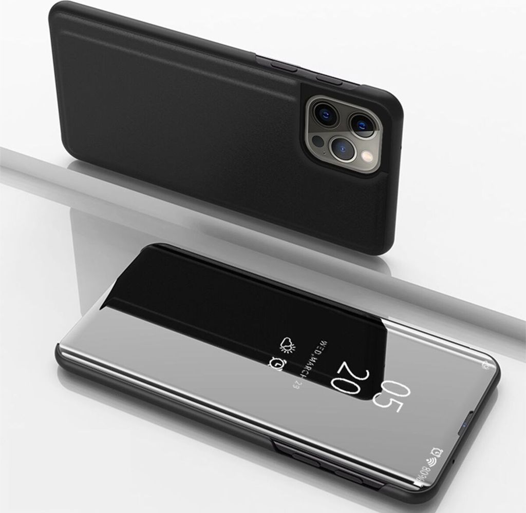 König Design Hülle kompatibel mit Apple iPhone 15 Pro Kunstleder Handyhülle - Handy Case Schwarz