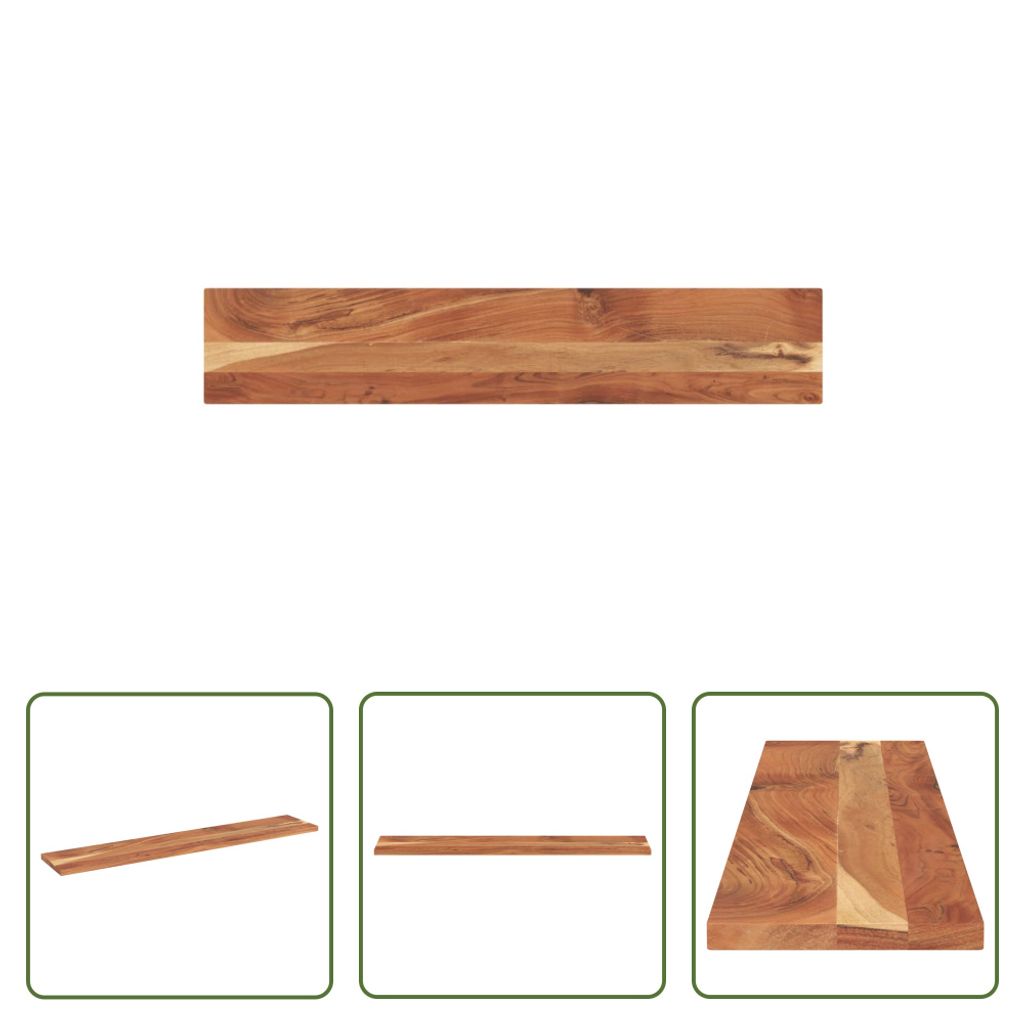 The Living Store Tischplatte 180x30x3,8 cm Rechteckig Massivholz Akazie