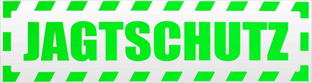 Kiwistar Jagtschutz gestreift Magnetschild Schild magnetisch - 60cm Neongrün - Magnetfolie für Auto PKW Kfz