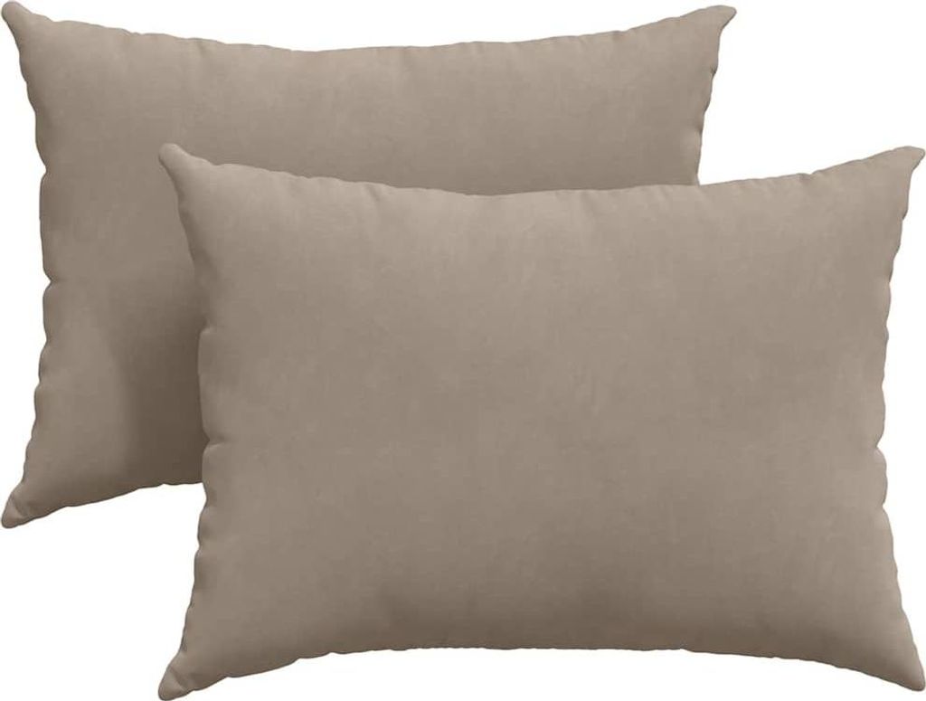 vidaXL Sofakissen 2 Stück Taupe 70 x 50 cm Stoff