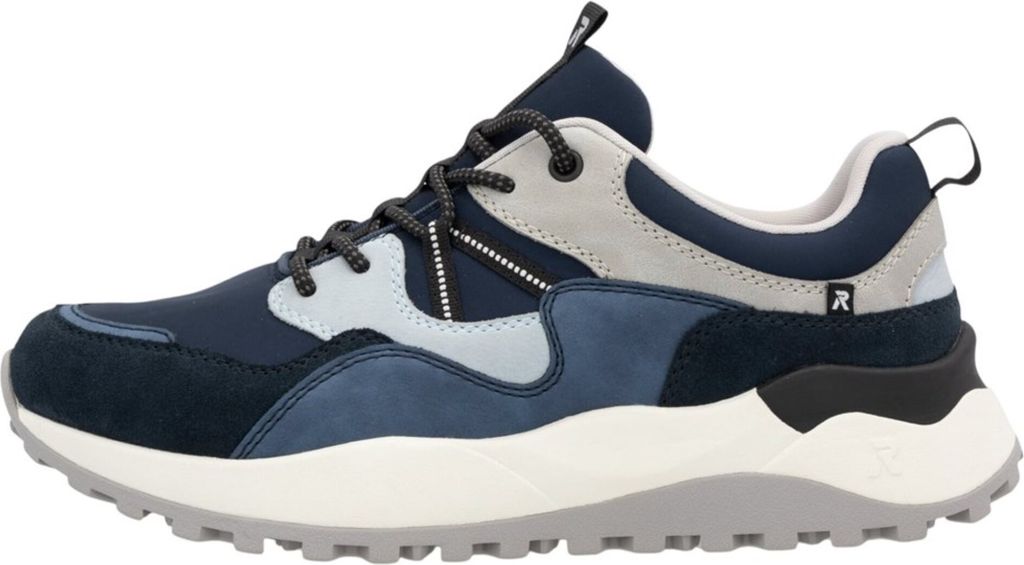 Rieker Herrenschuhe sportlicher Schnürer Blau Freizeit, Schuhgröße:44 EU