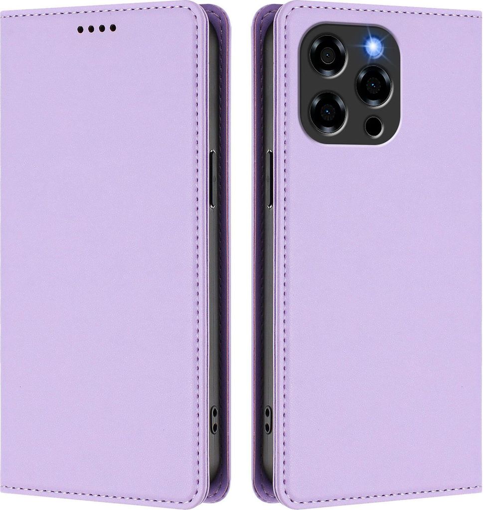 Handyhülle für Doogee Note 58 /Note 58 Pro, Kunstleder Klapphülle Stoßfeste Magnetische Hülle mit Ständer Violett