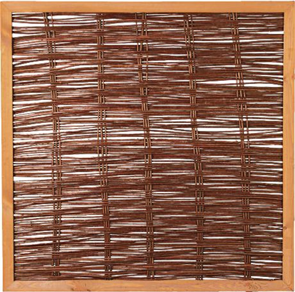 FAKO Weidengeflechtzaun mit umlauf. Rahmen 120 x 120 cm Produktbild 