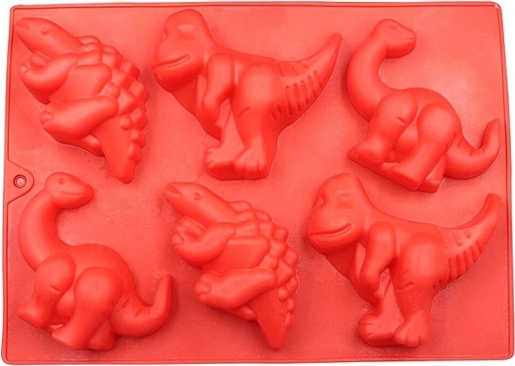 GKA XL Silikonform Dino für 6 Dinosaurier Silikon Backform Produktbild 5