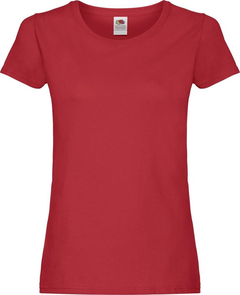 Fruit of the Loom - "Original" T-Shirt für Damen LT1836 (S) (Rot)