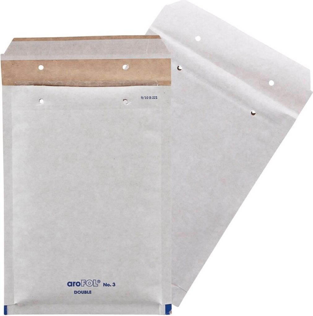 aroFOL DOUBLE Luftpolstertaschen 3/C grau für DIN B5, 50 St.