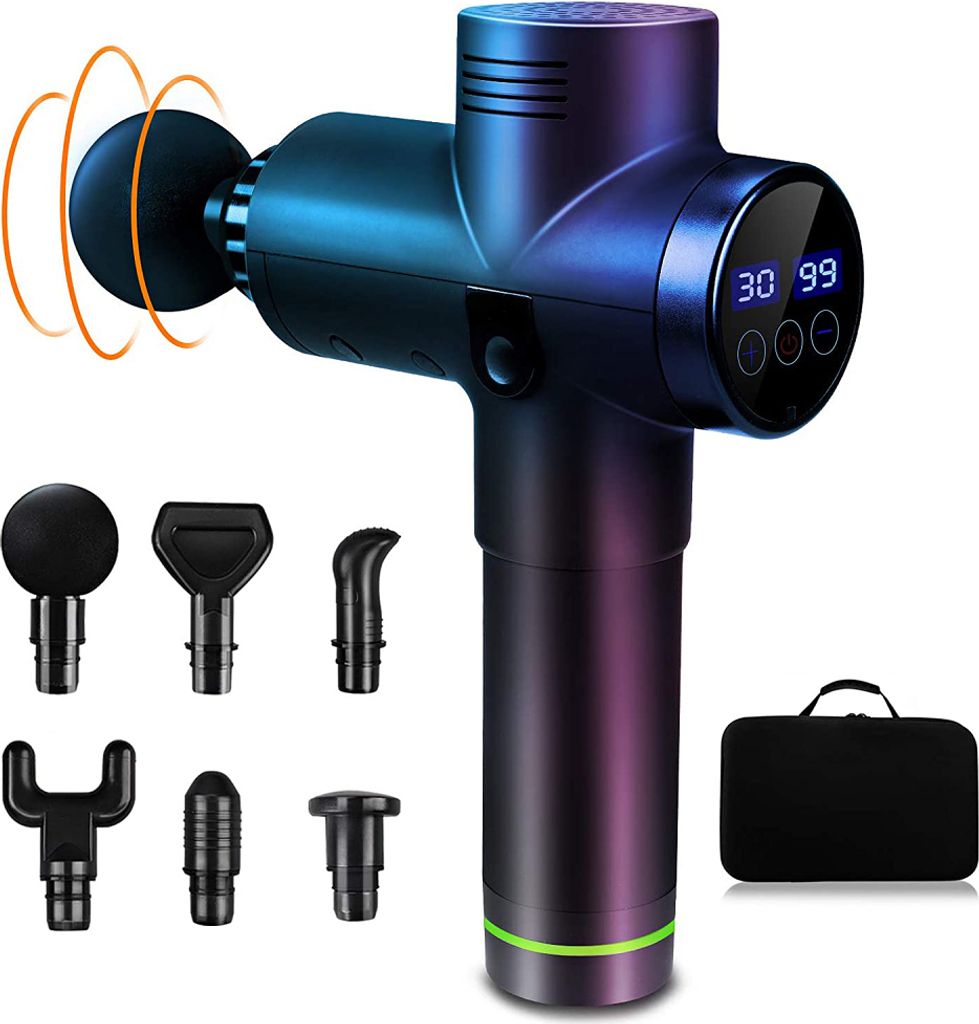 Massagepistole Elektrisches Massagegerät mit 8 Massageköpfen 30 einstellbare Geschwindigkeiten, Massagepistole Pistole für Nacken, Rücken, Schu...