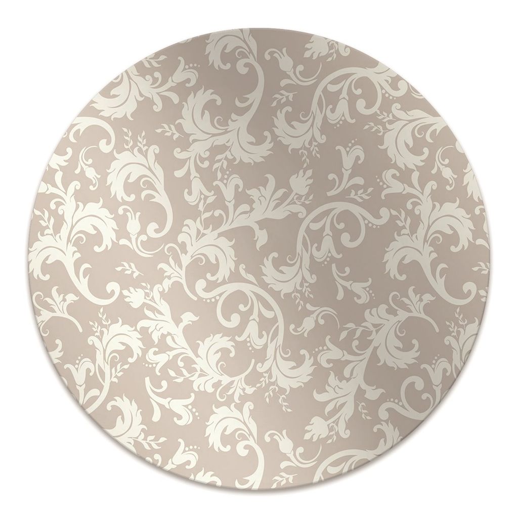 Rundmatte - Stuhlunterlage Bürostuhlunterlage - Rund Ø 100 cm - Bodenmatte - Fußmatte - Ala Wallpaper Muster.