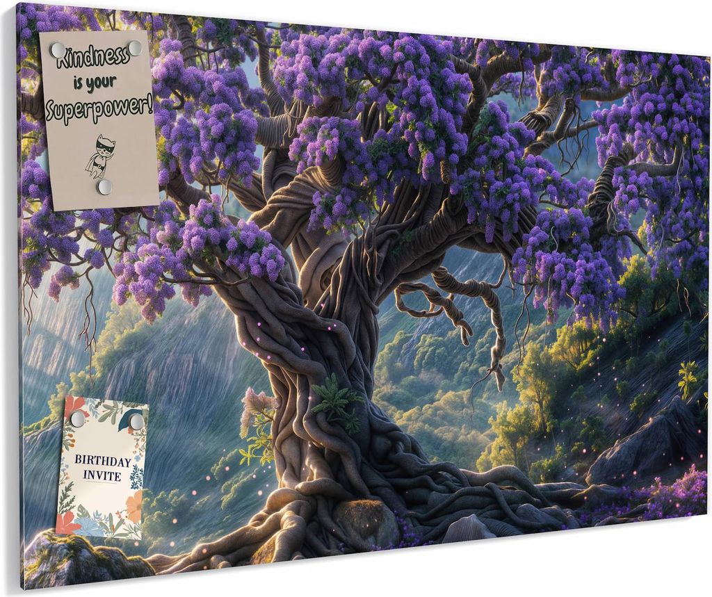 Magnettafel 60x40cm magnetisch & beschreibbar Metall-Board - Magischer Baum