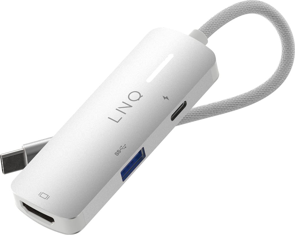 LINQ Connects 4K HDMI-Adapter mit PD und USB-A - Geeignet für Laptops und Smartphones