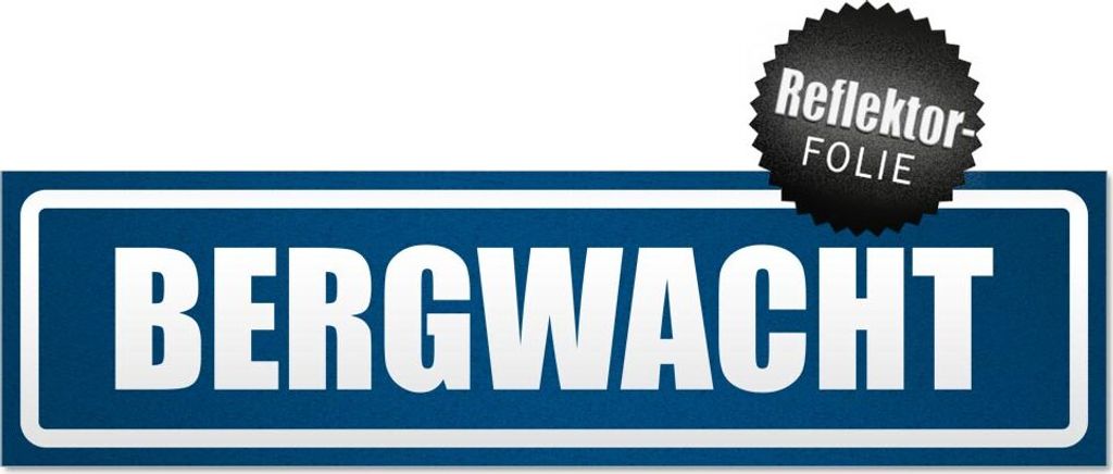 Bergwacht invertiert Magnetschild Schild magnetisch